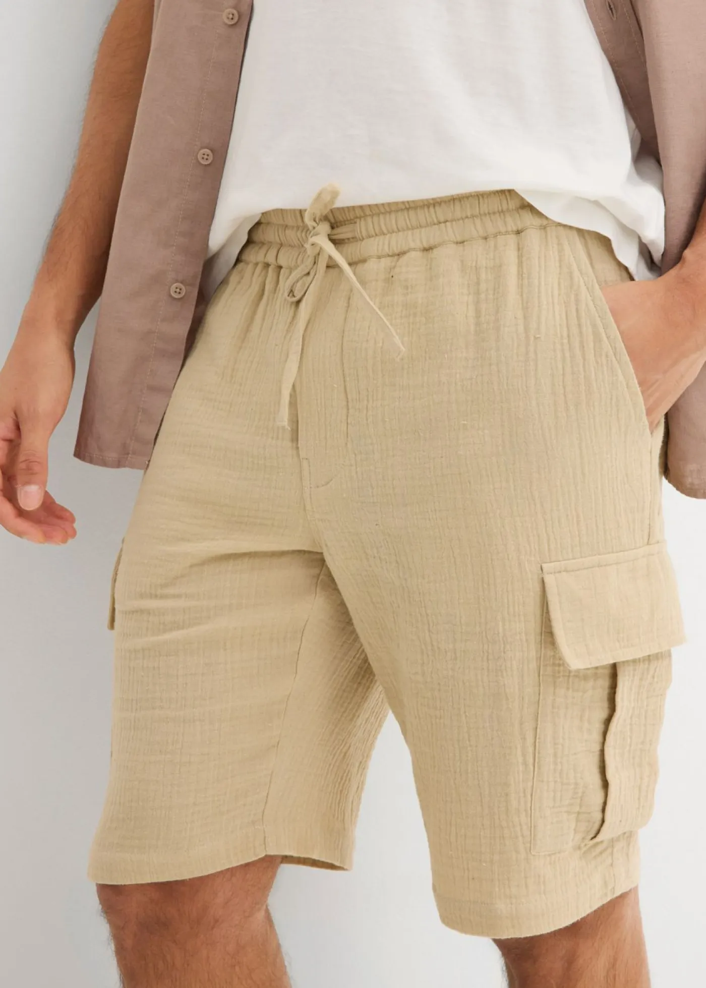 Hombre bonprix bonprix Bermudas de muselina ligera con corte regular