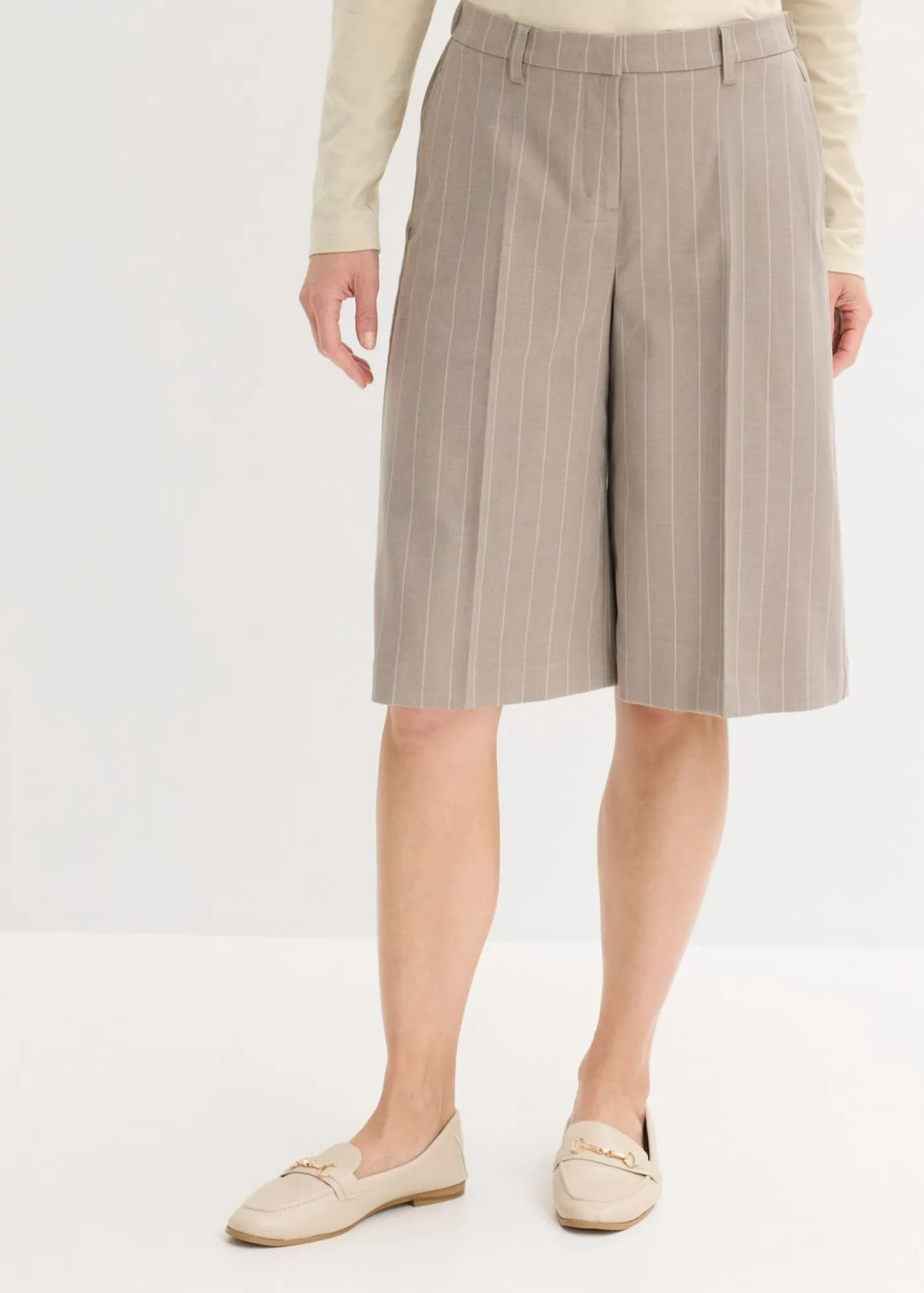 Mujer bonprix bonprix Bermudas de raya diplomática con pinzas