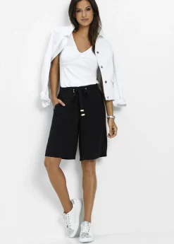 Mujer bonprix bonprix Bermudas de viscosa con cinturón