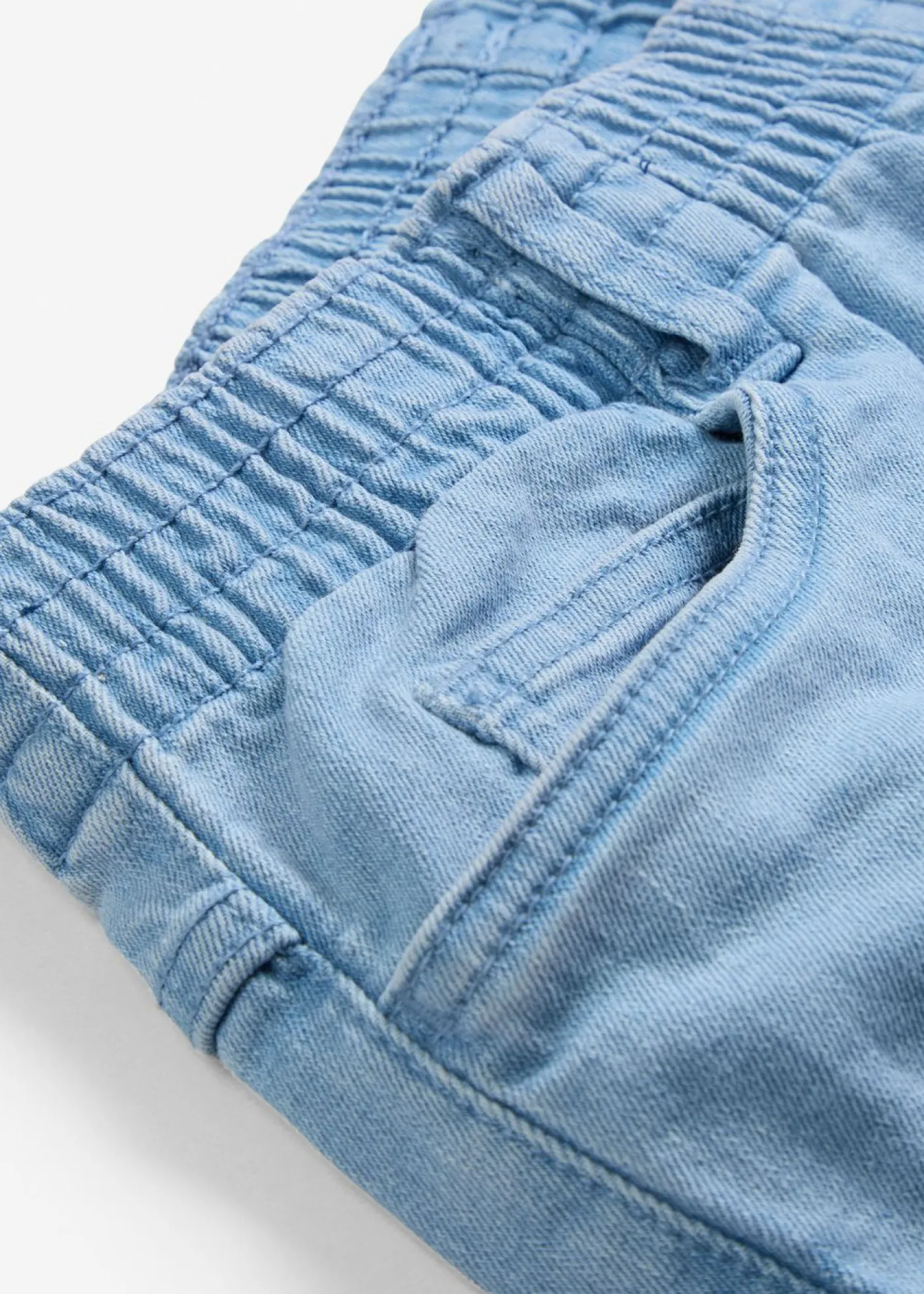 bonprix bonprix Shorts>Bermudas elásticas (2 unidades) negro / azul claro denim