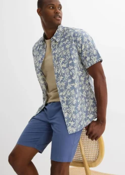 Hombre bonprix bonprix Bermudas elásticas con cinturón y corte regular