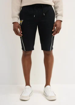 bonprix bonprix Shorts|Pantalones>Bermudas elásticas sin cierre con corte holgado Negro-blanco lana