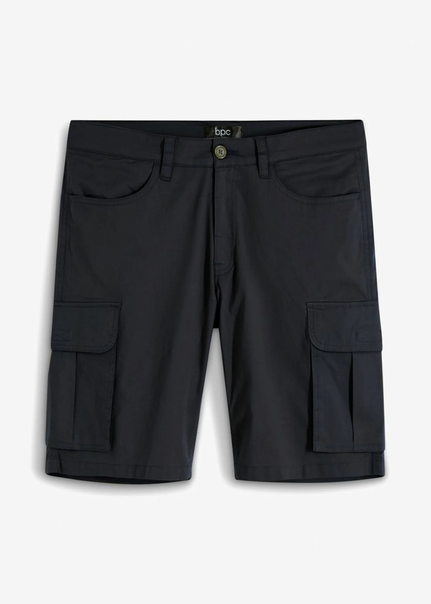 bonprix bonprix Shorts|Pantalones>Bermudas elásticas tipo cargo con corte regular Negro