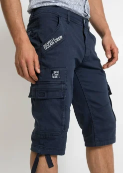 Hombre bonprix bonprix Bermudas largas elásticas, con bolsillos cargo, regular fit