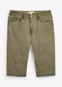 Hombre bonprix bonprix Bermudas largas elásticas con aspecto lavado, regular fit
