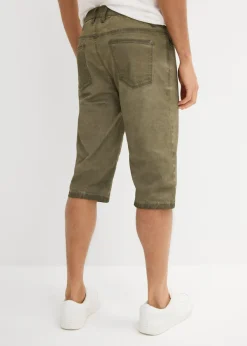 Hombre bonprix bonprix Bermudas largas elásticas con aspecto lavado, regular fit