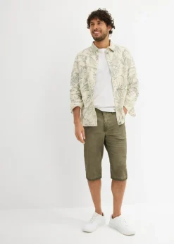 Hombre bonprix bonprix Bermudas largas elásticas con aspecto lavado, regular fit
