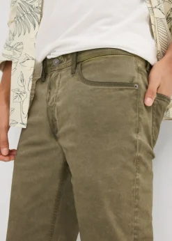 Hombre bonprix bonprix Bermudas largas elásticas con aspecto lavado, regular fit