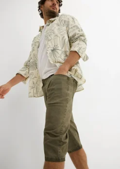 Hombre bonprix bonprix Bermudas largas elásticas con aspecto lavado, regular fit