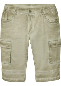 Hombre bonprix bonprix Bermudas largas y elásticas, tipo cargo, con corte cómodo, regular fit