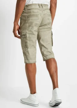 Hombre bonprix bonprix Bermudas largas y elásticas, tipo cargo, con corte cómodo, regular fit