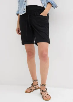 bonprix bonprix Premamá>Bermudas premamá 2 en 1 convertibles en pantalón corto Negro