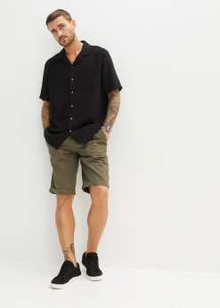 Hombre bonprix bonprix Bermudas sin cierre de algodón puro con corte regular