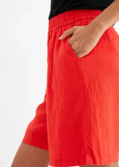 Mujer bonprix bonprix Bermudas sin cierre de mezcla de lino vaporoso