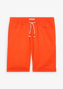 Hombre bonprix bonprix Bermudas sin cierre de mezcla de lino con corte regular