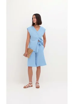 Mujer bonprix bonprix Bermudas sin cierre de mezcla de viscosa fluida