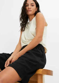 Mujer bonprix bonprix Bermudas sin cierre de mezcla de lino vaporoso