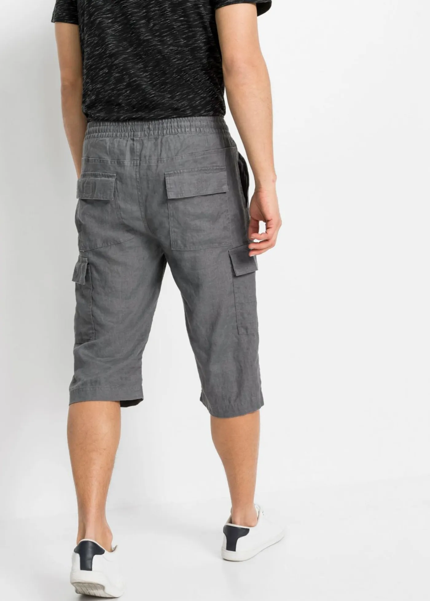 Hombre bonprix bonprix Bermudas tipo cargo con lino y corte regular