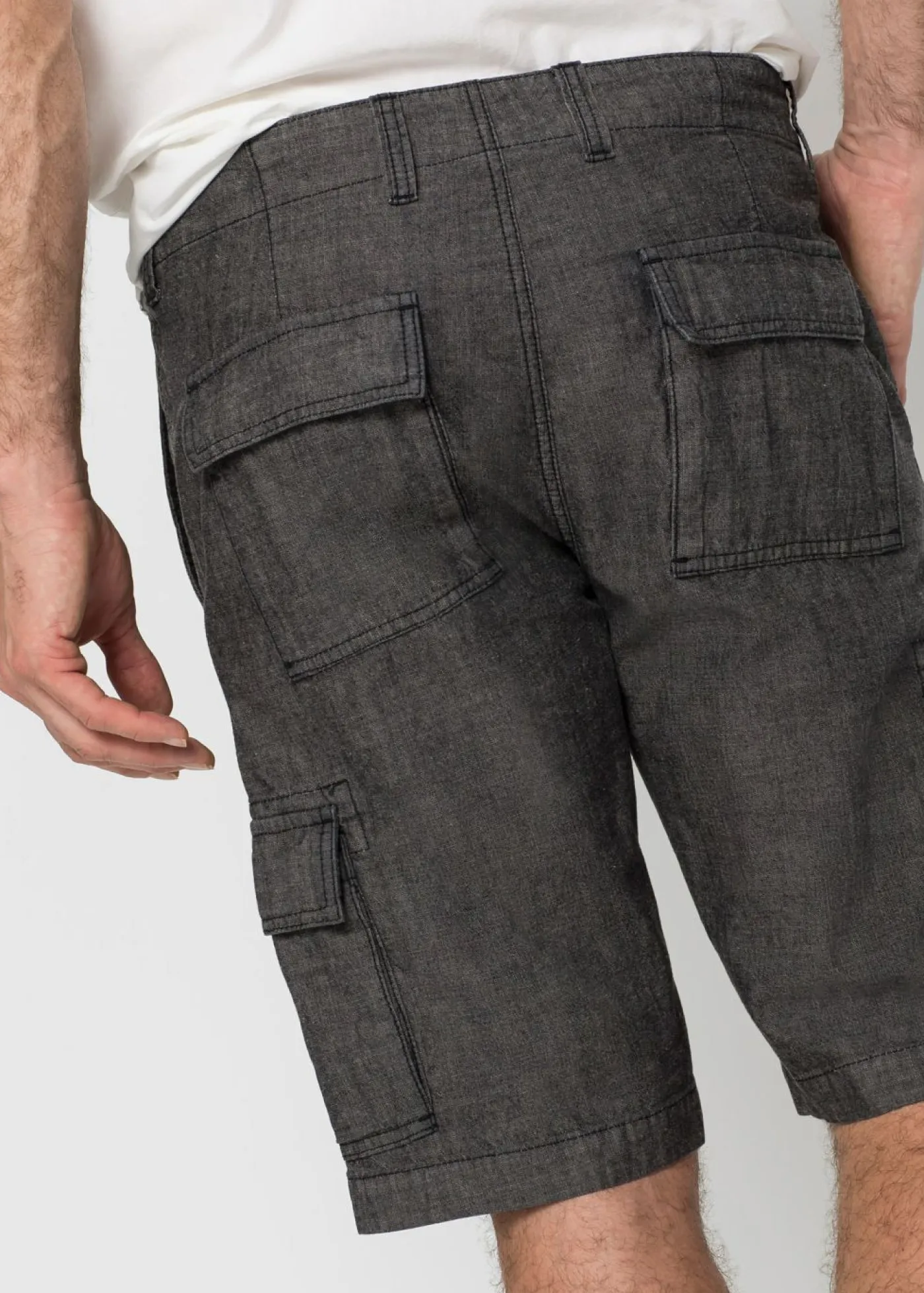 Hombre bonprix bonprix Bermudas tipo cargo de algodón puro con corte holgado