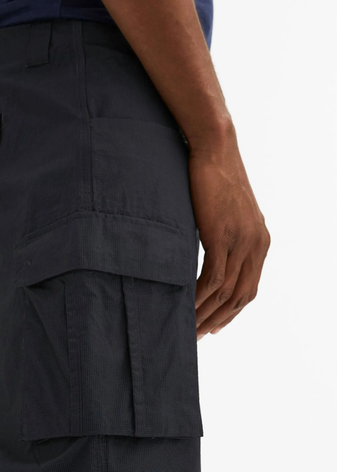 bonprix bonprix Shorts|Pantalones>Bermudas tipo cargo de algodón puro con corte relajado Negro + gris ahumado