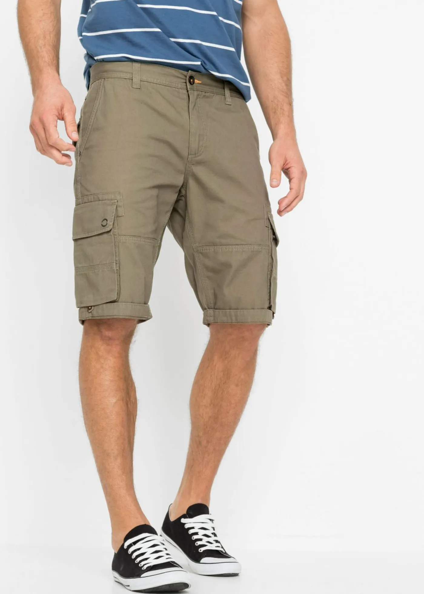 Hombre bonprix bonprix Bermudas tipo cargo de algodón puro con corte regular