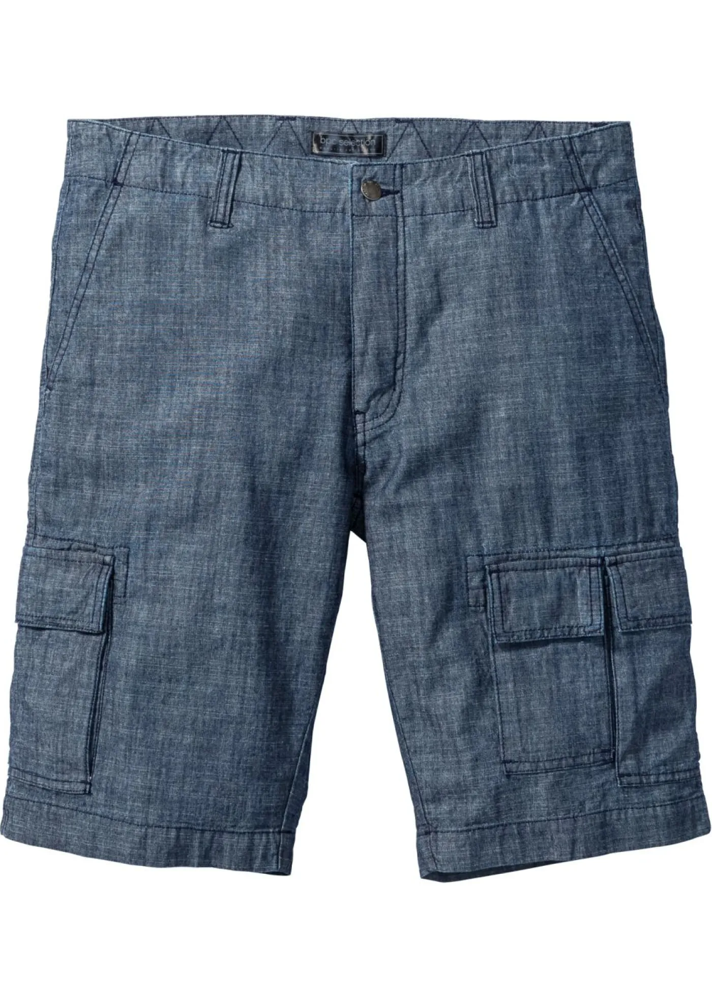 bonprix bonprix Shorts|Pantalones>Bermudas tipo cargo de algodón puro con corte holgado Azul marino