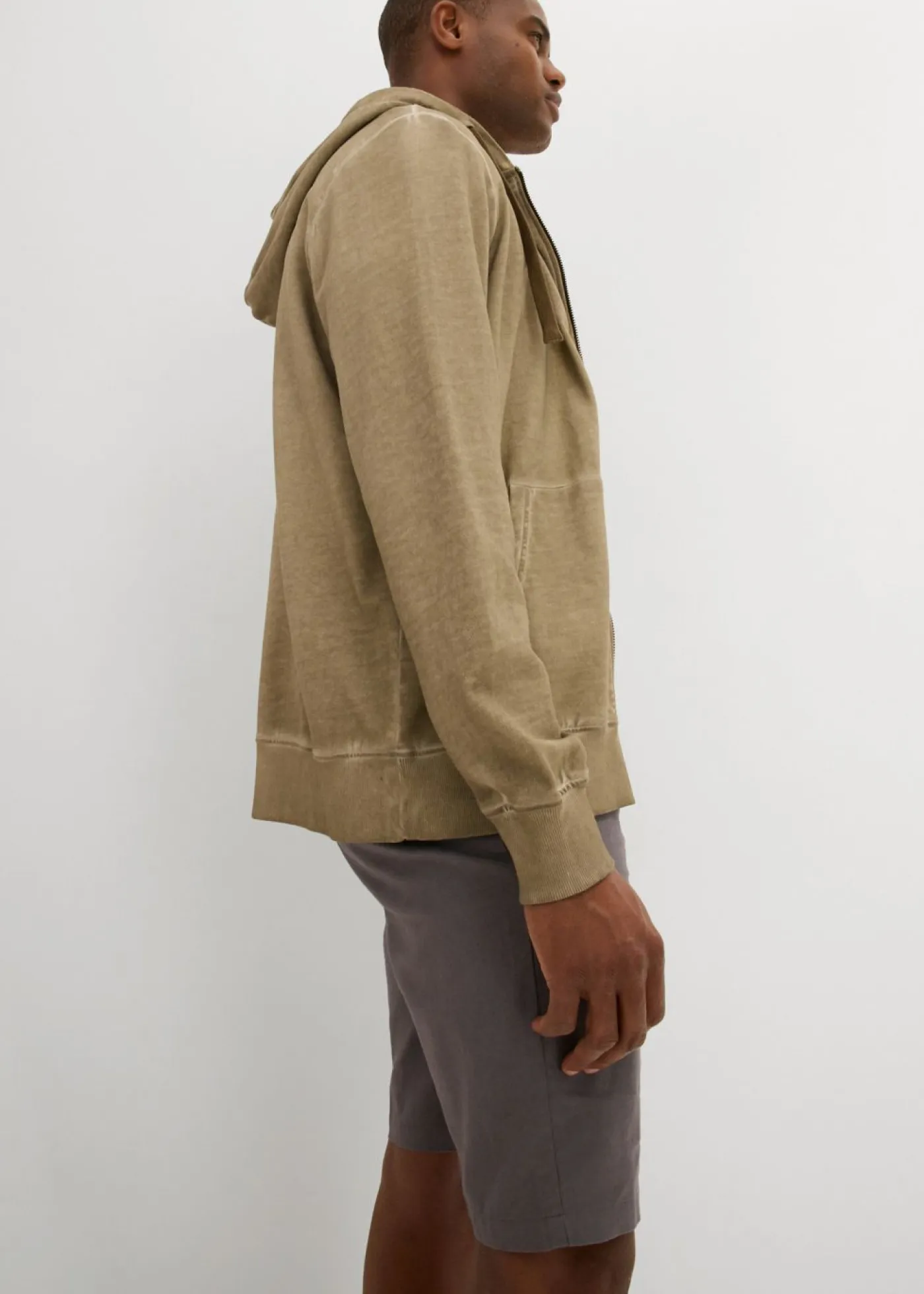 bonprix bonprix Shorts|Pantalones>Bermudas tipo chino con lino y corte regular Gris ahumado