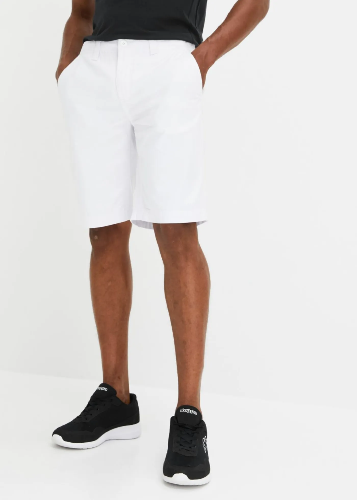 bonprix bonprix Shorts|Básicos En Rebajas>Bermudas tipo chino de algodón puro con corte recto Blanco