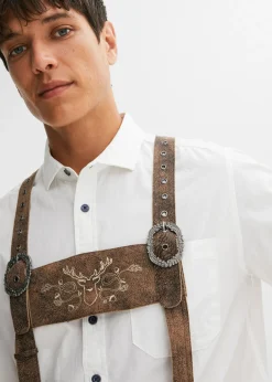 Hombre bonprix bonprix Bermudas tradicionales de piel sintética