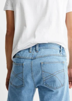 Hombre bonprix bonprix Bermudas vaqueras con cintura elástica, classic fit
