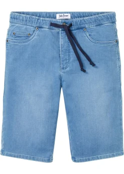 bonprix bonprix Shorts|Vaqueros>Bermudas vaqueras de chándal con corte cómodo y regular Denim claro
