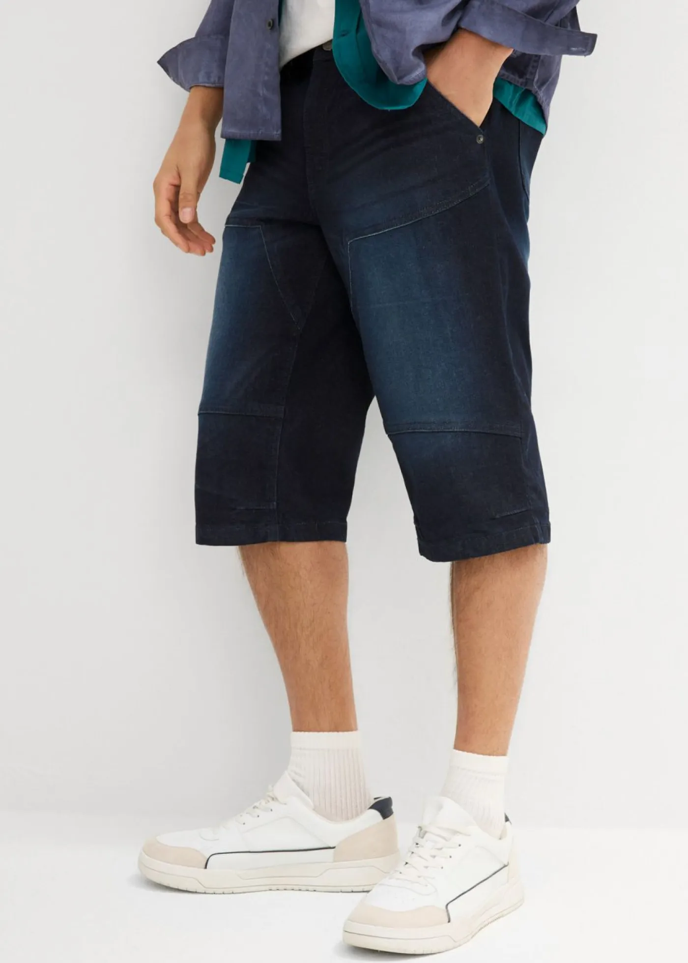 Hombre bonprix bonprix Bermudas vaqueras elásticas, regular fit