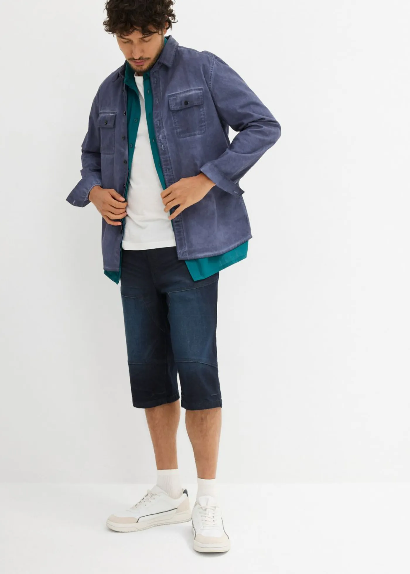 Hombre bonprix bonprix Bermudas vaqueras elásticas, regular fit