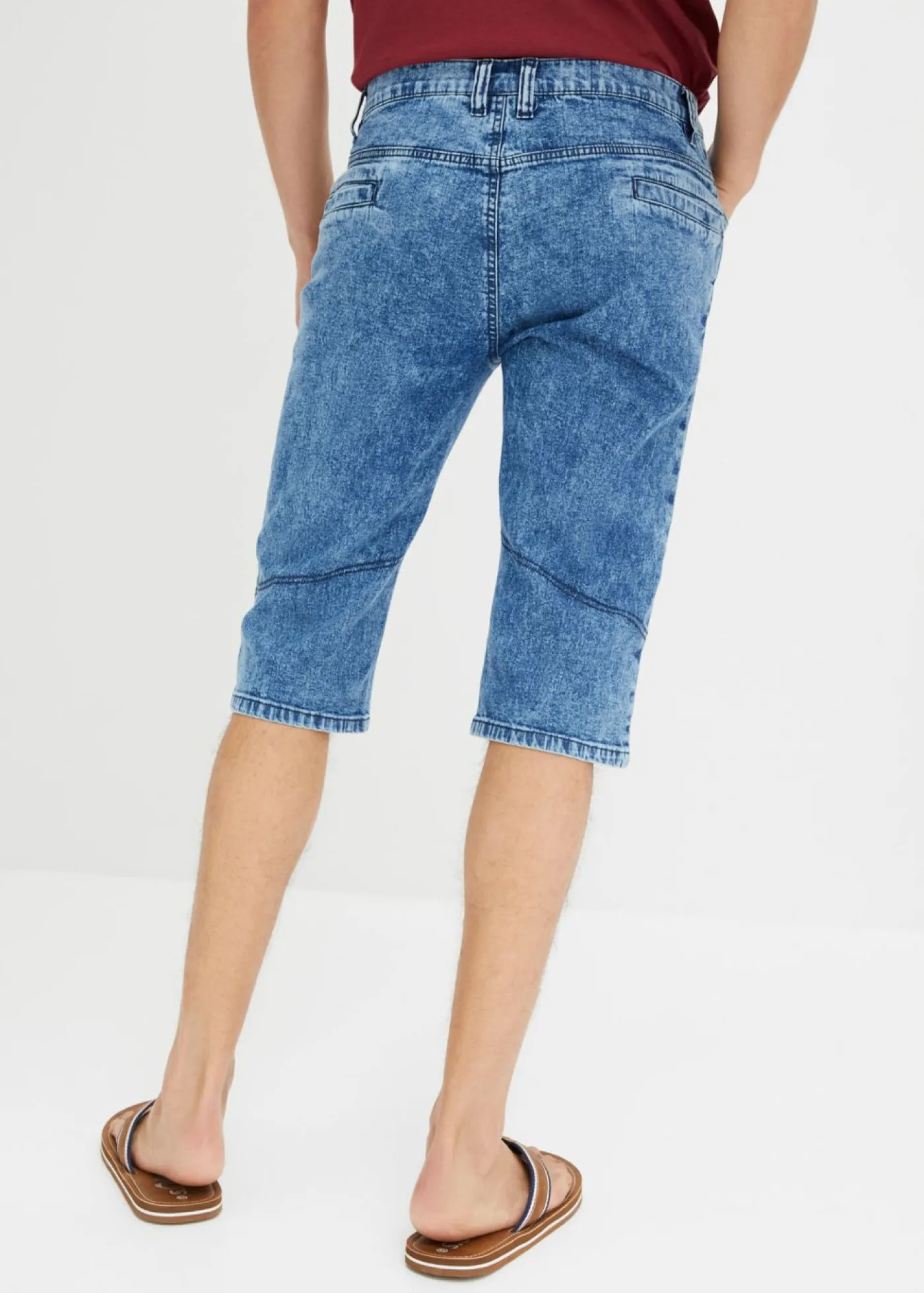 bonprix bonprix Shorts|Pantalones>Bermudas vaqueras elásticas largas y ligeras, regular fit Denim