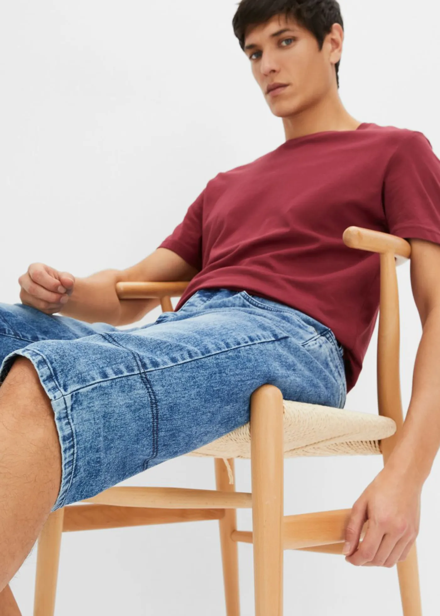 bonprix bonprix Shorts|Pantalones>Bermudas vaqueras elásticas largas y ligeras, regular fit Denim