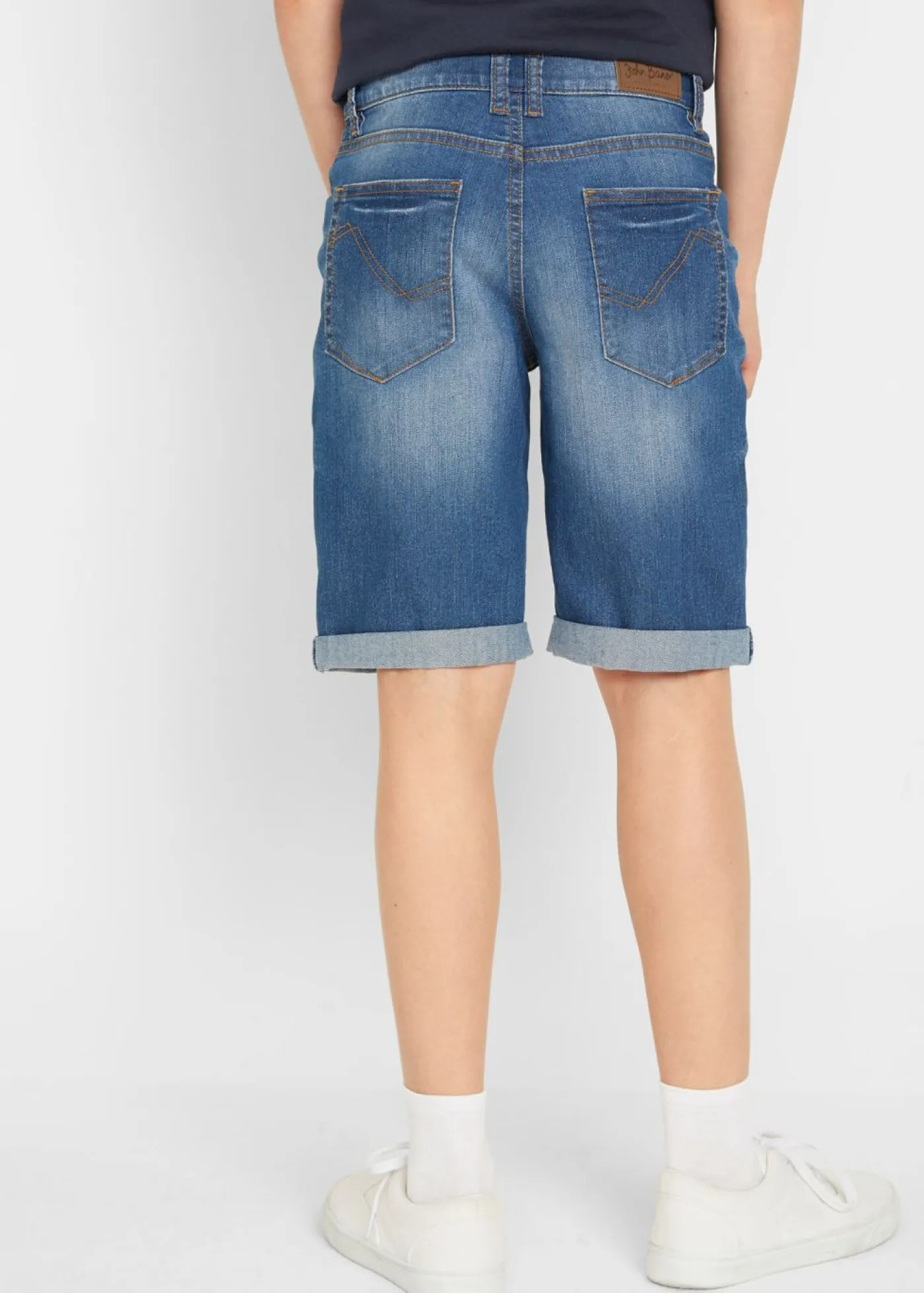bonprix bonprix Ropa 9 A 16 Años·Jeans|Ropa 9 A 16 Años·Shorts>Bermudas vaqueras elásticas con corte ajustado Azul piedra