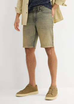 bonprix bonprix Shorts|Vaqueros>Bermudas vaqueras elásticas, lavadas, regular fit denim sucio