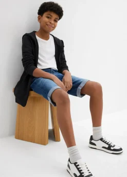 Niños bonprix bonprix Bermudas vaqueras elásticas con cintura ajustable y corte ajustado