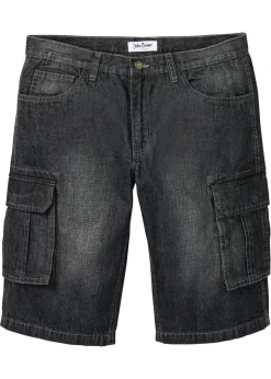 bonprix bonprix Shorts|Vaqueros>Bermudas vaqueras largas, cargo, relaxed fit denim negro