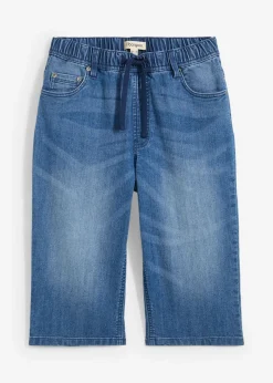 bonprix bonprix Ropa 9 A 16 Años·Jeans|Ropa 9 A 16 Años·Shorts>Bermudas vaqueras largas sin cierre para niños, slim fit Denim