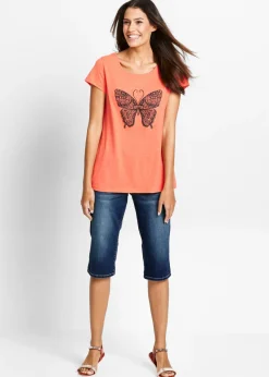 Mujer bonprix bonprix Bermudas vaqueras, mid waist, con cintura cómoda