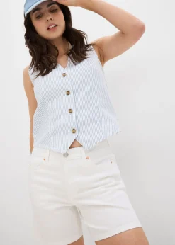 Mujer bonprix bonprix Bermudas vaqueras poco elásticas con talle medio