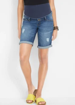 bonprix bonprix Premamá>Bermudas vaqueras premamá, regular fit Azul