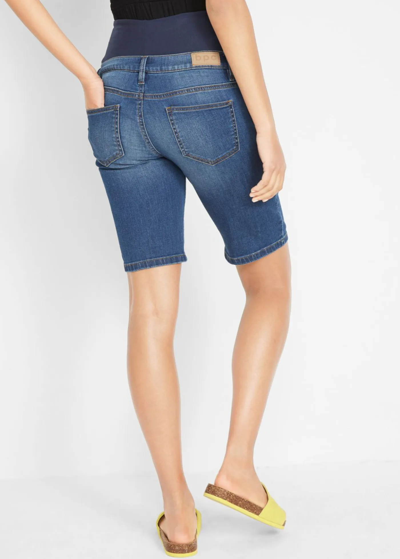 bonprix bonprix Premamá>Bermudas vaqueras premamá, regular fit Azul