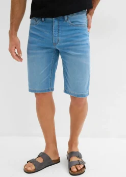 bonprix bonprix Shorts|Vaqueros>Bermudas vaqueras tipo chándal con corte slim (2 unidades) azul oscuro denim+azul claro denim