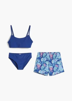 Niños bonprix bonprix Bikini + pantalón corto (conjunto de 3 piezas)