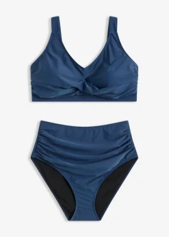 bonprix bonprix Vestidos Moldeadores|Novedades>Bikini con ligero efecto moldeador y aspecto cruzado (2 piezas) Azul almirante