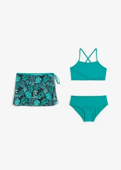 Niños bonprix bonprix Bikini y falda (3 piezas)