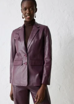 bonprix bonprix Premium|Blazers>Blazer con napa de borrego rojo burdeos