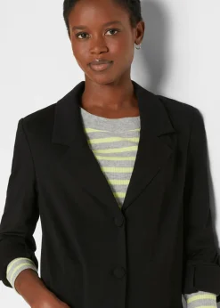 Mujer bonprix bonprix Blazer largo Punto di Roma de mezcla de viscosa